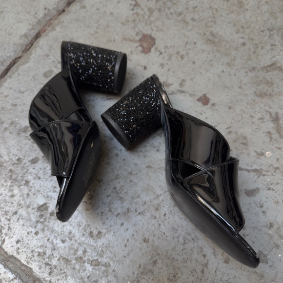 MICHAEL Michael Kors Slide Mule with Black Crystal Heel 8 - Picture 2 of 10